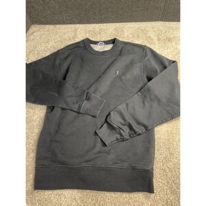 Champion Sweatshirt Mens Small Black Authentic Crewneck Pullover Logo